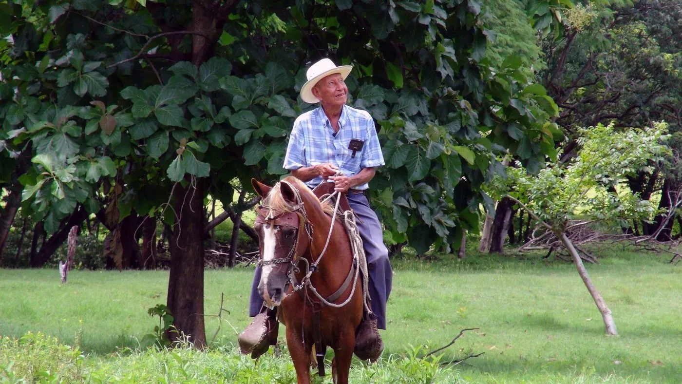 Costa Rica's heritage — a sabanero on horseback in the green highlands